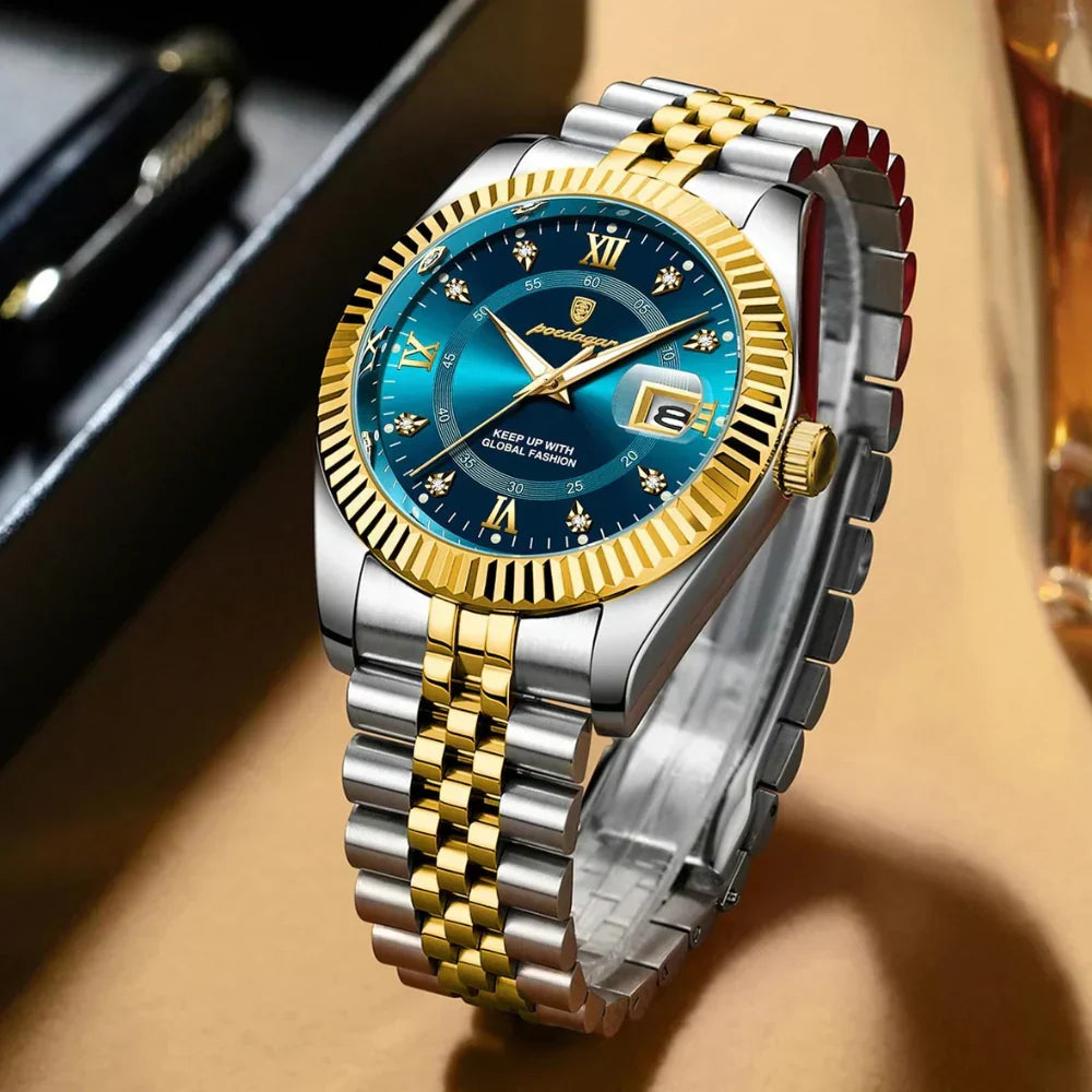 Poedagar GoldenStar Blue on the wrist