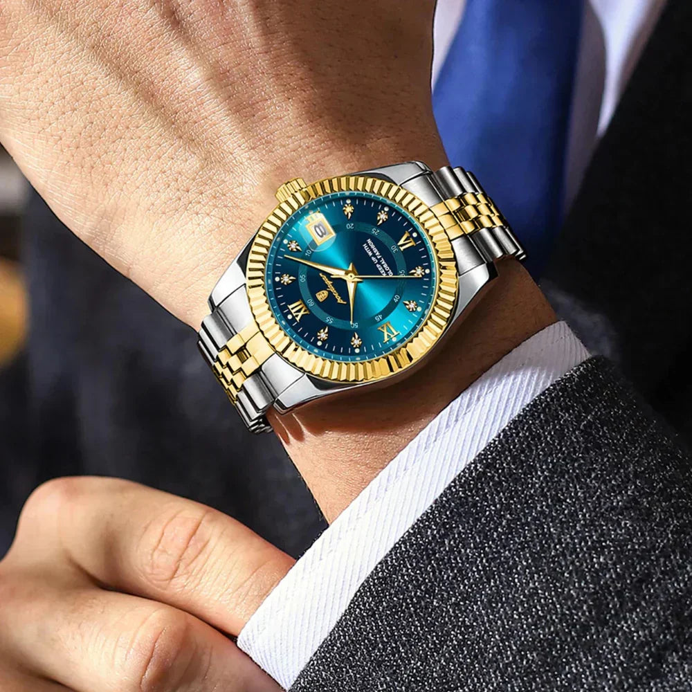 Poedagar GoldenStar Blue on the wrist