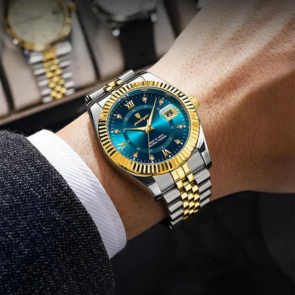 Poedagar GoldenStar Blue on the wrist