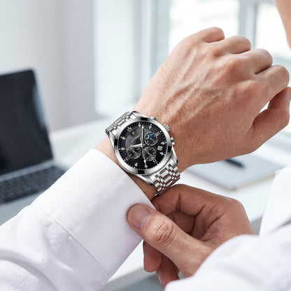 Poedagar Elite Empyrean black checking time