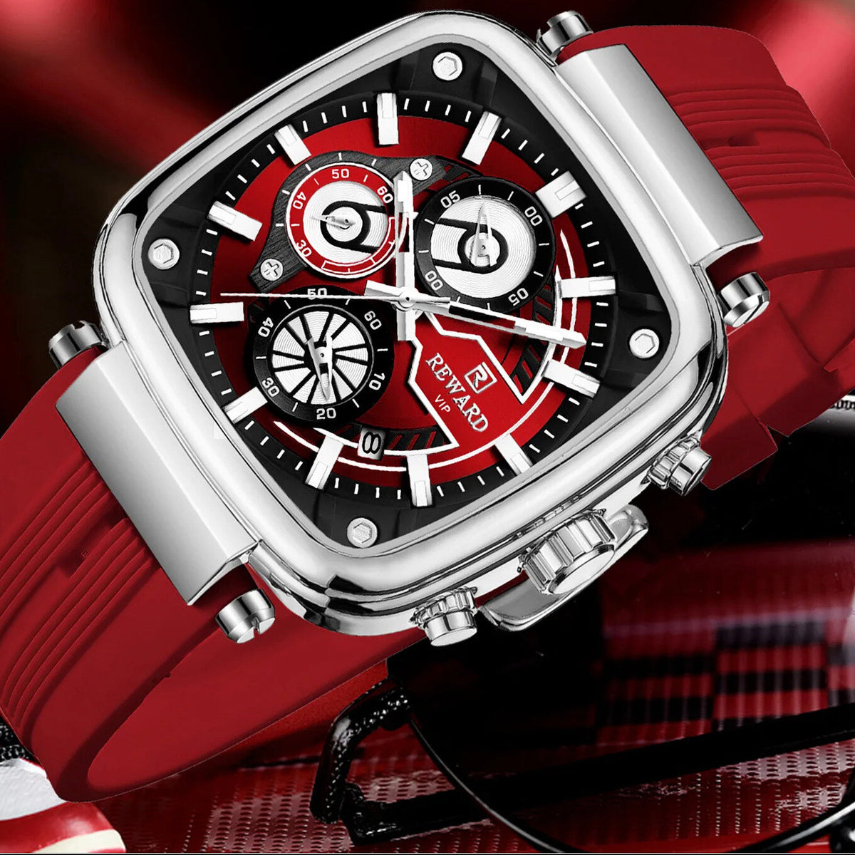 Reward Square Chronograph red lifestyle